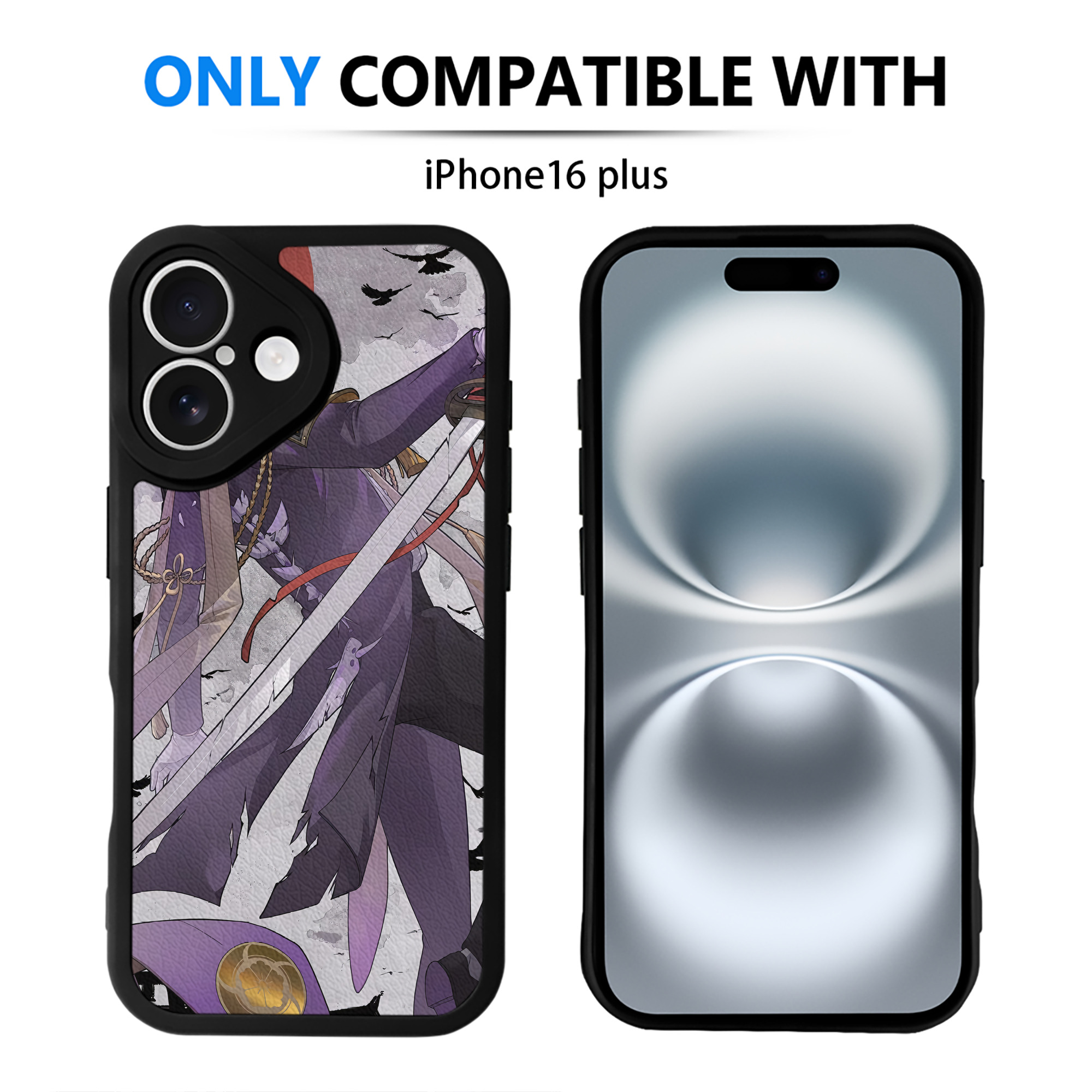 （画像用） 刀剣乱舞 Touken Ranbu 【iPhone 16シリーズ対応】シリコンスマホケース（レザー調） 材質：シリコン